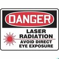 Accuform OSHA DANGER Safety Sign LASER MRAD004XP MRAD004XP